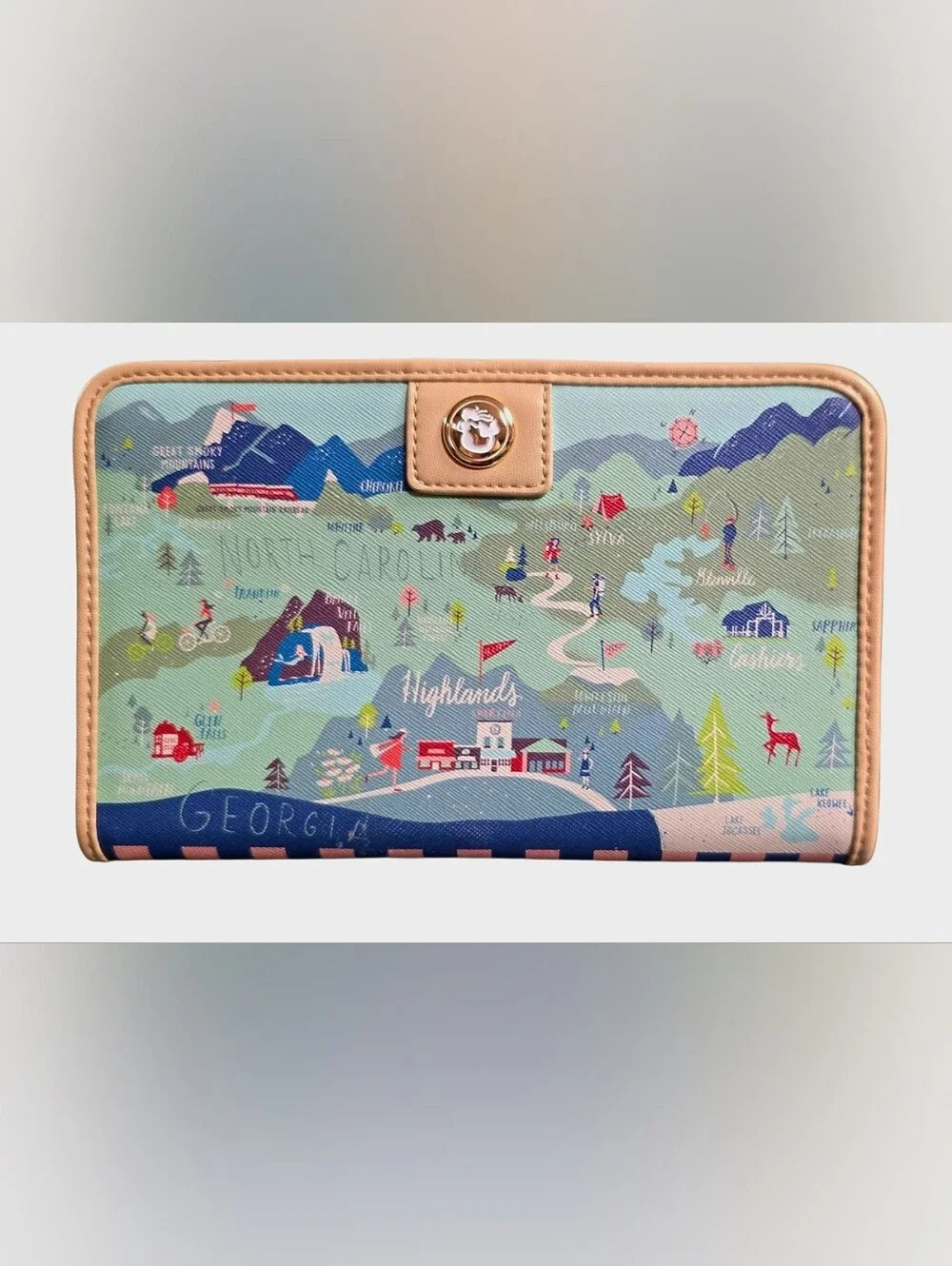 Spartina 449 Greetings From Collection - SC/NC Blue Ridge Mountains Snap Wallet